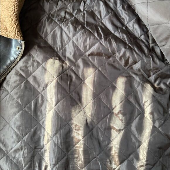 Men's Vintage Arizona Jean company faux leather aviation bomber jacket sz large - Picture 6 of 10